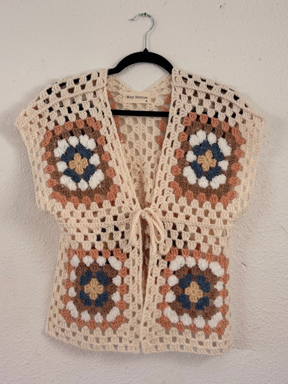 Cream Crochet Vest